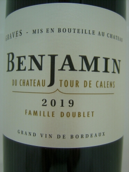 Chateau Tour de Calens Benjamin 2019, AOP Graves, Rotwein, trocken, 0,75l